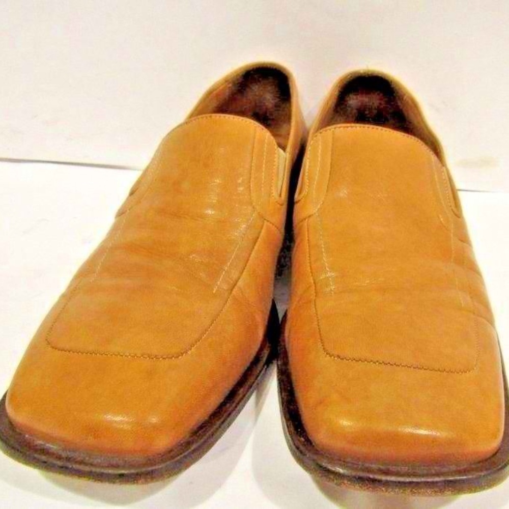 Via Spiga Size 10 Tan Laofers Dress Mens B6B14